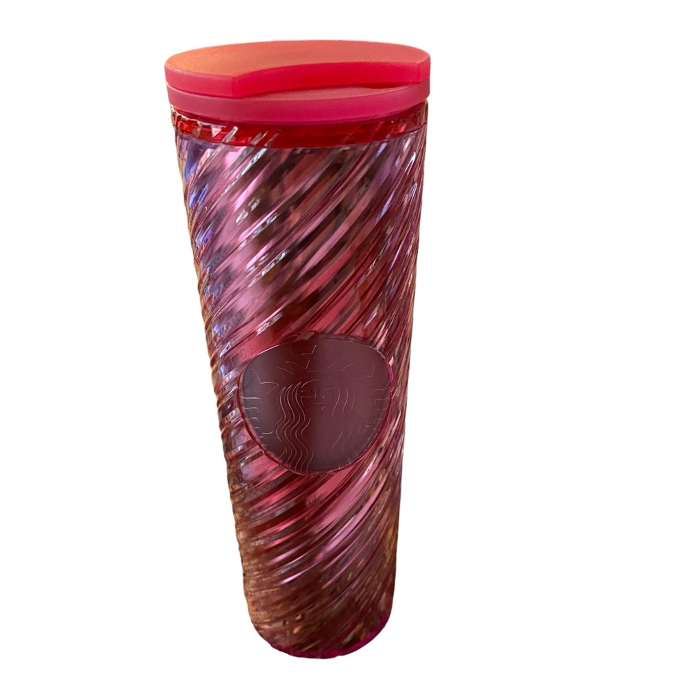 Starbucks Red Foil Swirl Cup 16 Oz New 2023 - Picture 7 of 7